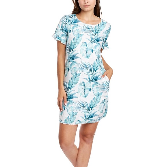 NWT Tommy Bahama Island Breeze Ruffle Sleeve linen dress, size Medium. - Picture 8 of 15